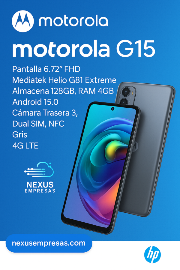 Smartphone Motorola G15 en detalle